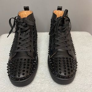 Black Louis Spikes Hi-Top Sneakers 10.5 - 11